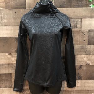 NIKE PRO DRI-FIT LONG SLEEVE Mock BLACK PULLOVER